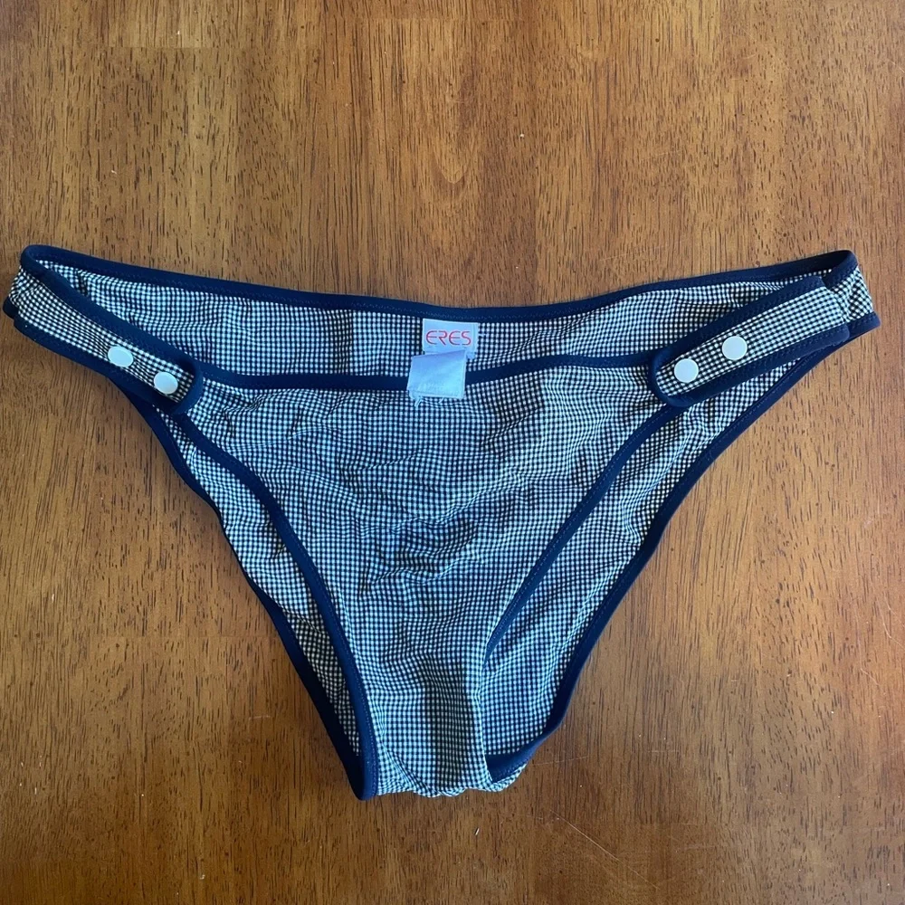 ERES Navy Gingham Bikini Set Size 6 - Picture 5 of 8